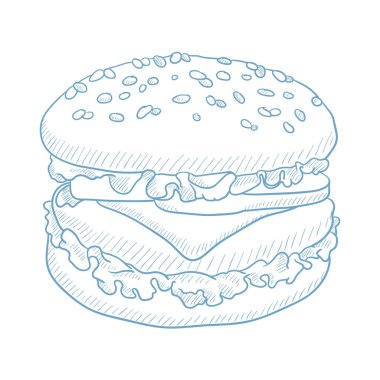 Lezzetli ve iştah açıcı hamburger.