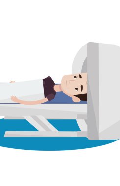 Manyetik rezonans görüntüleme vektör çizim.