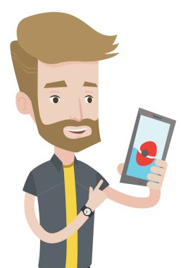 smartphone aksiyon oyunu oynayan adam