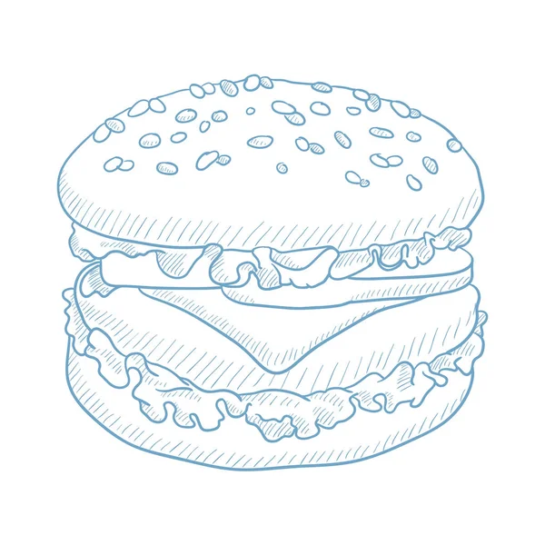 Leckere und appetitliche Hamburger. — Stockvektor