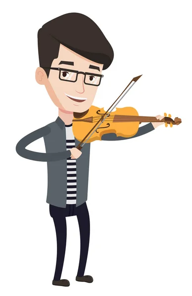 Musiker spelar violin vektorillustration. — Stock vektor