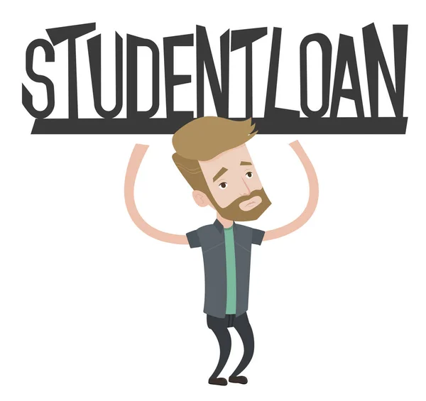 Sinal de posse de estudante de empréstimo estudantil . —  Vetores de Stock