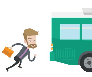 Otobüs koşan kilise adam.