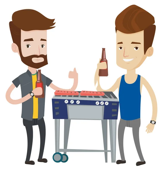 Kaukázusi meg grill party szórakozás. — Stock Vector