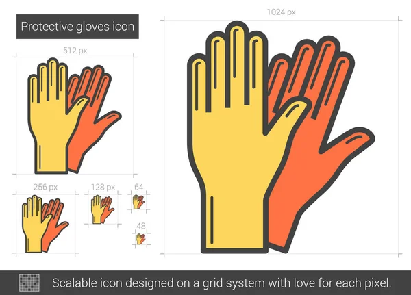 Schutzhandschuh-Symbol. — Stockvektor