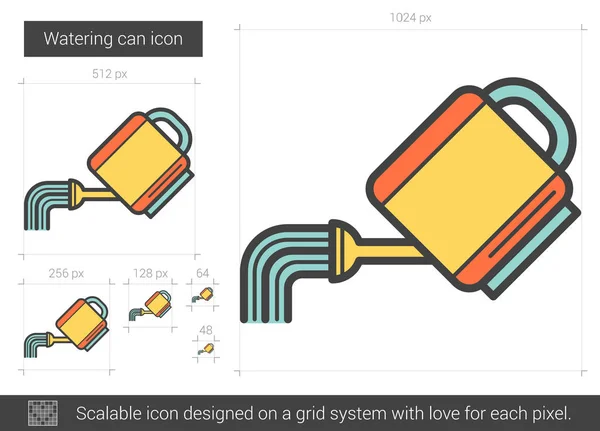 Gieter lijn pictogram. — Stockvector