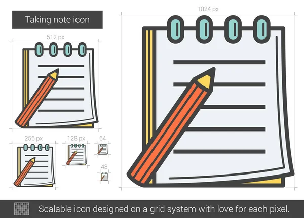 Notizzeilensymbol. — Stockvektor