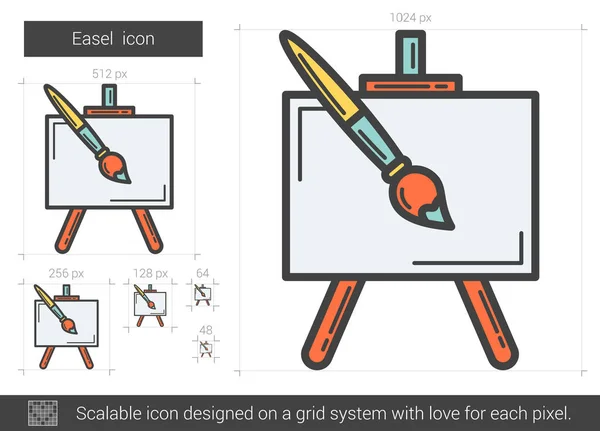 Easel line icon. — Stock Vector