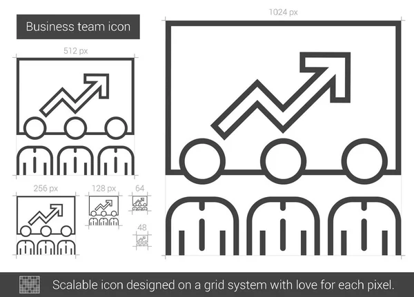 Business team line ikon. — Stock vektor