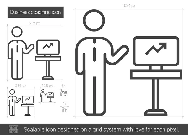 Business coaching line icon. — Stock Vector