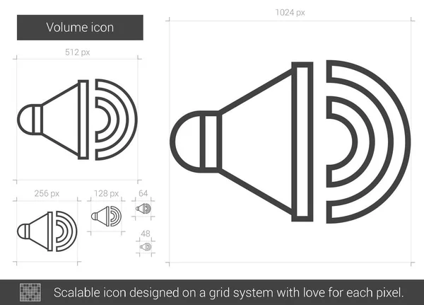 Volume line icon. — Stock Vector