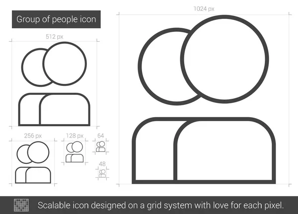 Group of people line icon.