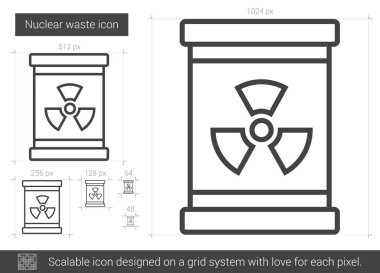 Nükleer atık satırı simgesi.