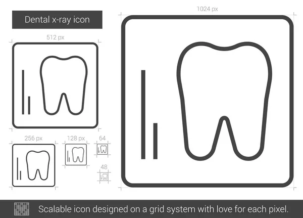 Dental röntgen ikon. — Stock vektor