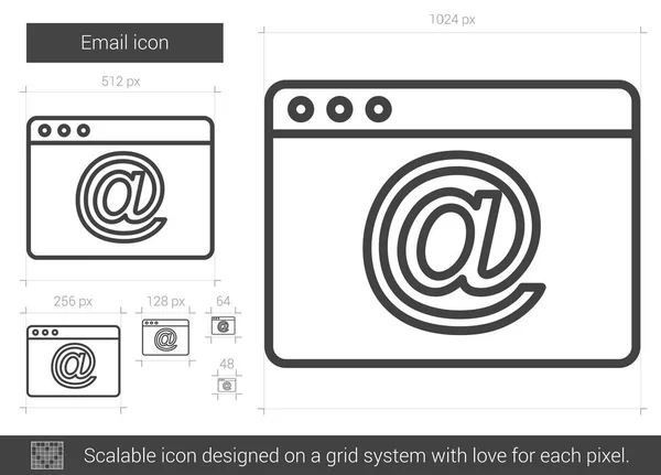 E-Mail-Zeile Symbol. — Stockvektor