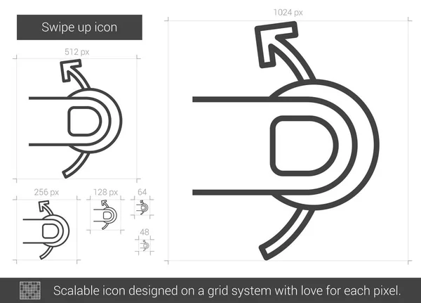 Swipe up line icon. — Stock Vector