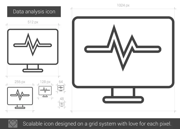 Datenanalyse-Zeilensymbol. — Stockvektor