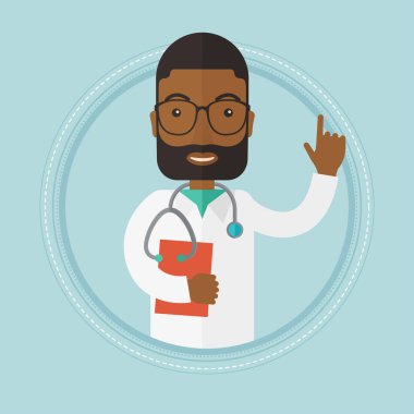 Dosya vektör çizim tutan doktor.