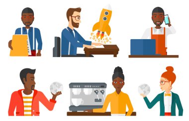 Vektör iş karakter kümesini.