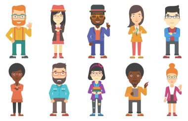 Vektör iş karakter kümesini.