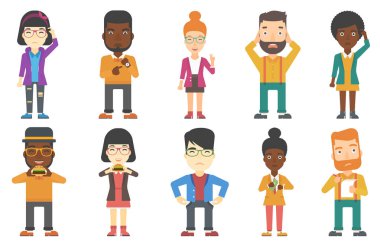 Vektör iş karakter kümesini.