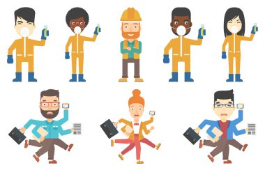 Vektör meslekler karakter kümesini.