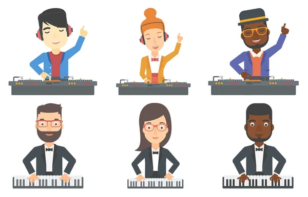 Vector set of musicians characters. — Stock Vector