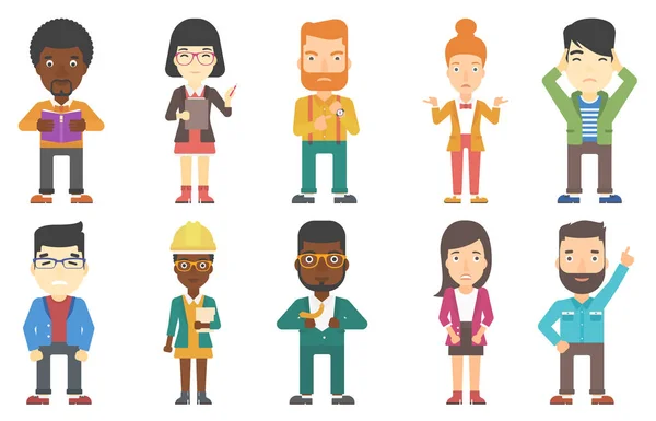 Conjunto vectorial de personajes empresariales . — Vector de stock