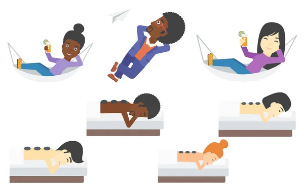 Set santai orang dan karakter bisnis  . Stok Ilustrasi 