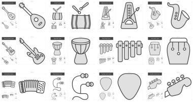 müzik çizgi Icon set.