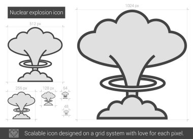 Nükleer patlama satırı simgesi.