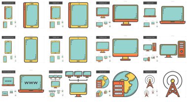 Becerikli alet Icon set hattı.