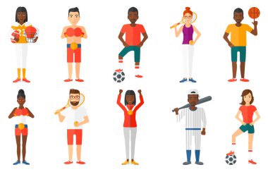 Vector set of sport characters.