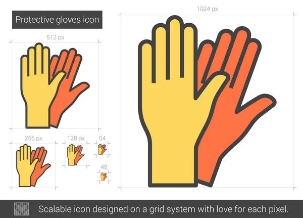 Schutzhandschuh-Symbol. — Stockvektor