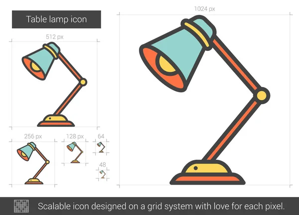 Pictogram van de tafellamplijn. — Stockvector