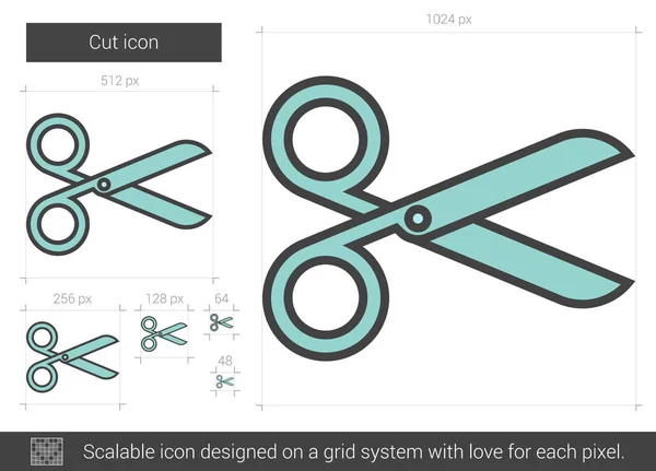 Cut-Line-Symbol. — Stockvektor