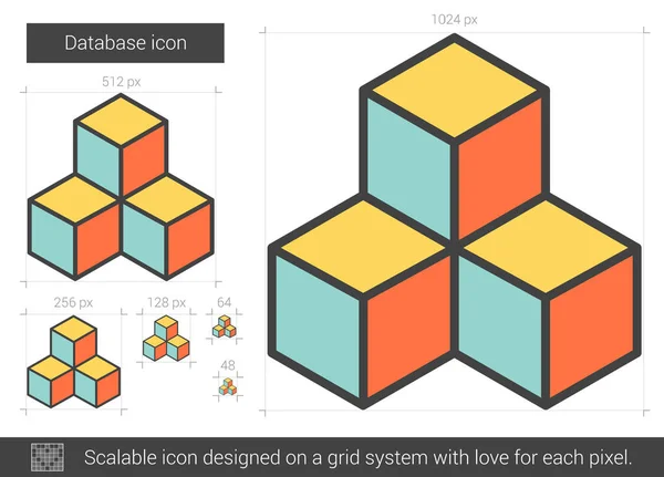 Datenbank-Zeilensymbol. — Stockvektor