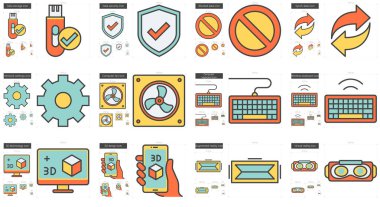 Becerikli alet Icon set hattı.