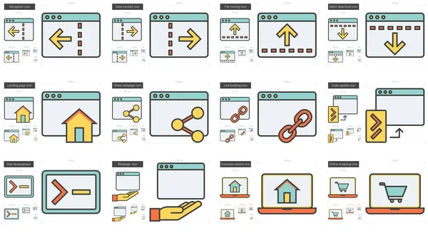 Uygulama satır Icon set.