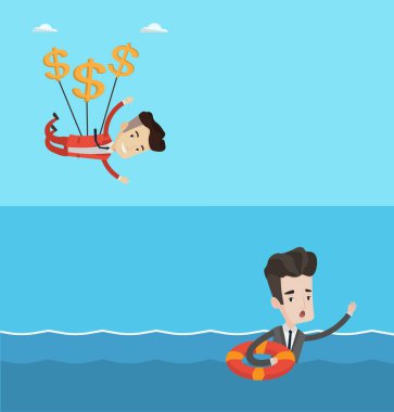 İki iş afiş metin için yer ile.