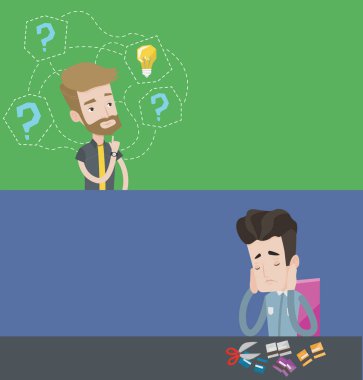 İki iş afiş metin için yer ile.