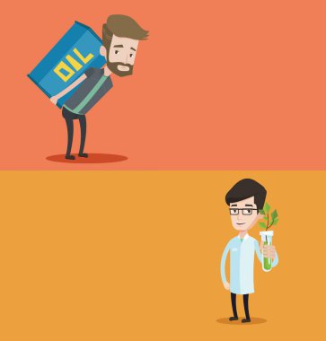 Metin için yer ile iki ekolojik afiş.