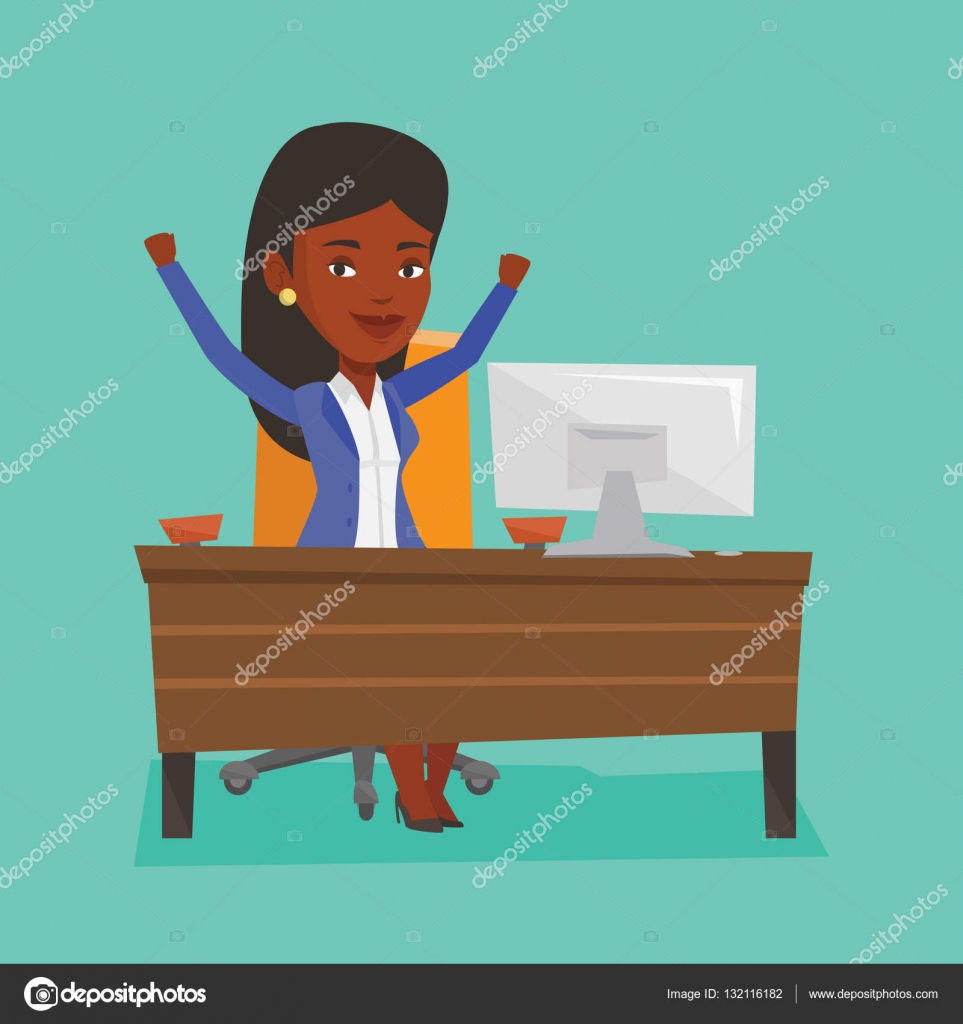 Successful business woman vector illustration. Stock Vector Image by  ©VisualGeneration #132116182
