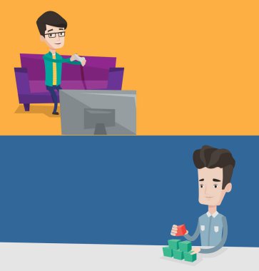 İki ortam afiş metin için yer ile.