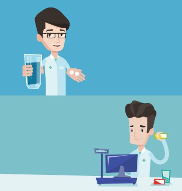 Metin için yer ile iki tıbbi afiş.