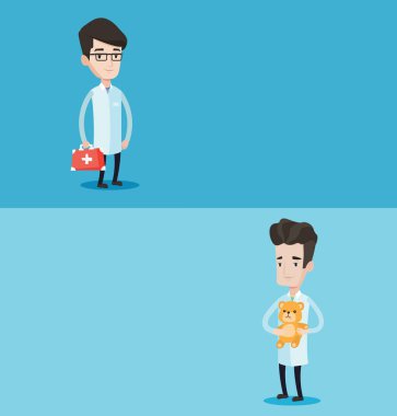 Metin için yer ile iki tıbbi afiş.