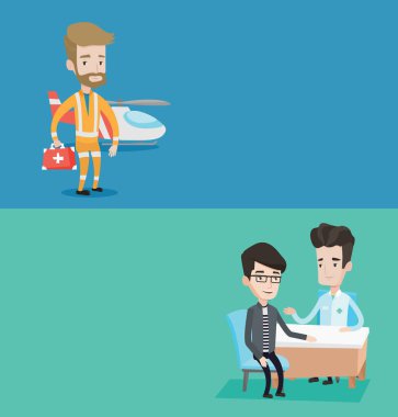 Metin için yer ile iki tıbbi afiş.