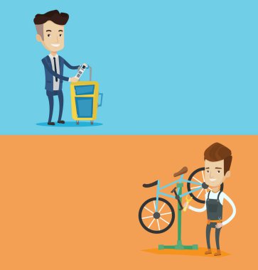 Metin için yer ile iki ulaşım afiş.