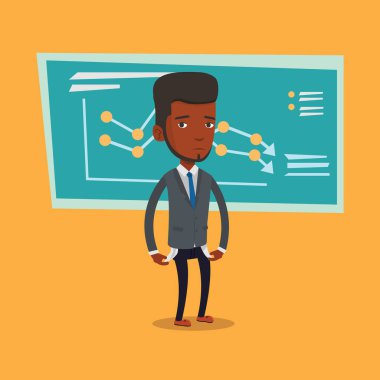 Bancrupt işadamı vektör çizim.