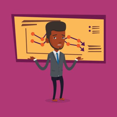 Bancrupt iş kadın vektör çizim.